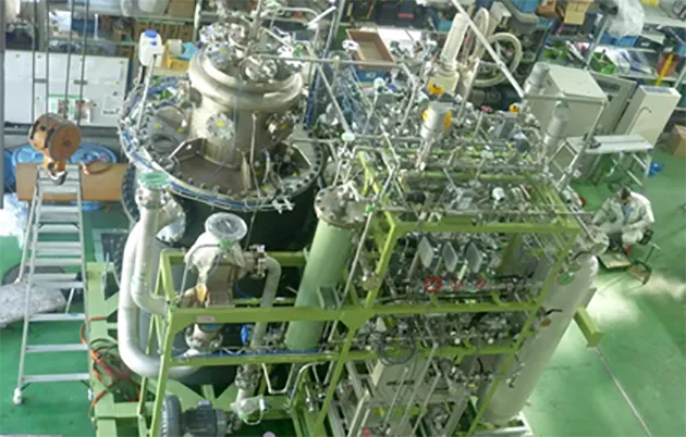 複合型改質器を搭載した水素製造装置の全景のイメージ