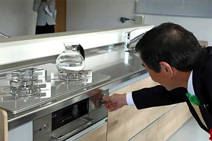 水素混合ガスを家庭用ガス機器の燃料にのイメージ